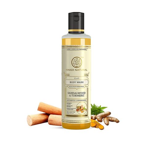 Buy Khadi Herbal Sandal and Turmeric Herbal Body Wash, SLS and Paraben ...