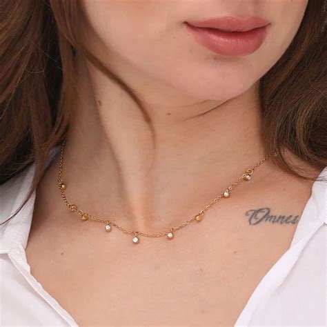 Buy Multiple Stones Necklace- 18k Gold Plated online- Palmonas – PALMONAS