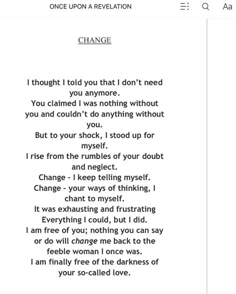 Poem ‘Change’ from my book of poetry | Gallery posted by ShinaryN | Lemon8