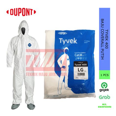 Jual DUPONT TYVEK 400 Baju Coverall Putih Safety ORIGINAL - S - Jakarta ...