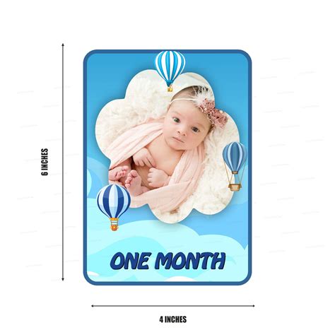 Hot Air Boy Theme 12 Months Photo Banner | Party Supplies India