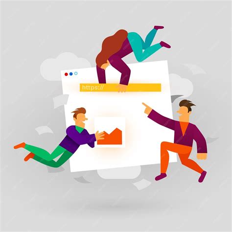 Site development illustration cartoon people building apps and web ...