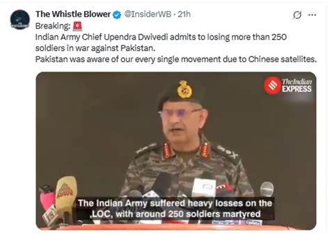 Fact Check: Did India Army Chief Admit 250 Soldiers Were Martyred In ...