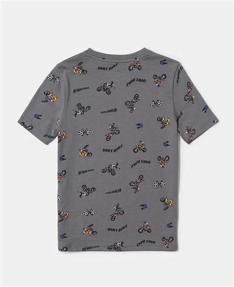 Buy Boy's Super Combed Cotton Printed Half Sleeve T-Shirt - Assorted ...