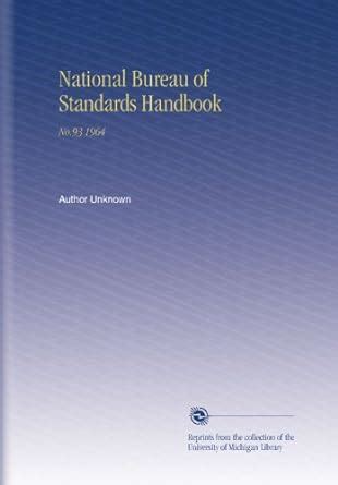 National Bureau of Standards Handbook: No.93 1964 : Amazon.in: Books