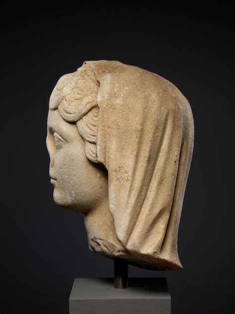 Marble portrait of the Empress Faustina the Younger, wife of the ...