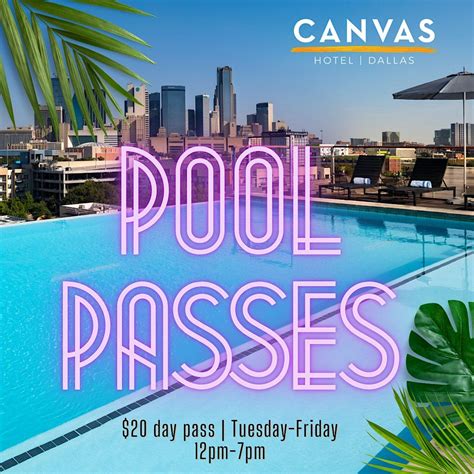 Splash Pass: Rooftop Pool Day Pass @ CANVAS Hotel Dallas, CANVAS Hotel ...