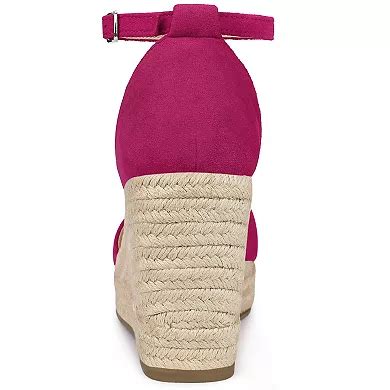 Women's Espadrille Platform Ankle Strap Wedge Heel Sandals