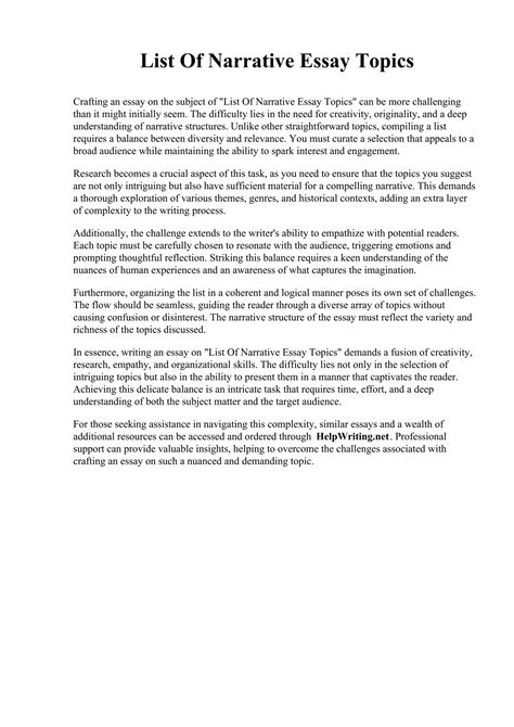 List Of Narrative Essay Topics.pdf