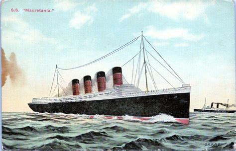 SS Mauretania Ship Postcard 1910 Steamer Boat JQ | #3789617713