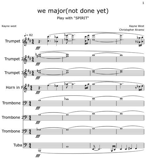 we major(not done yet) - Sheet music for Trumpet, Horn in F, Trombone, Tuba