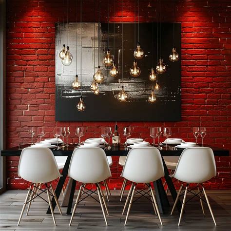 Create a Bold Statement with Red Painted Interior Brick Walls