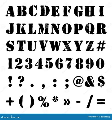 Military Stencil Letters