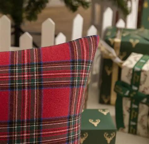 Classic Red Tartan Plaid Throw Pillow Cover - Etsy