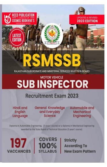 RSMSSB Motor Vehicle Sub Inspector Heed Editorial Board