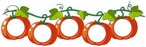 Pumpkins on vine with writing space 607899 Vector Art at Vecteezy