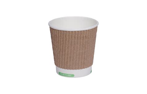 4oz ripple wall paper cup designed for serving hot beverages like coff ...