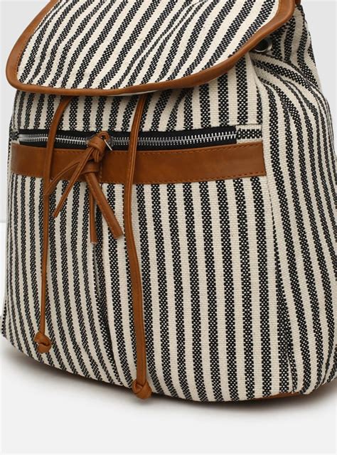 Buy Women Striped Drawstring Closure Backpack Online at just Rs. 799.0 ...