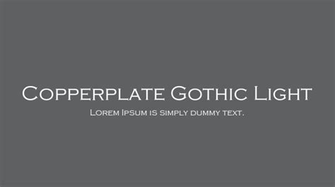 Copperplate Gothic Light Font : Download Free for Desktop & Webfont