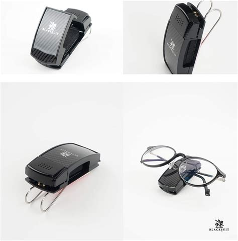 Blacksuit Autoban Leather Sunglass Clip Sun Visor Car Eyeglasses Holde ...