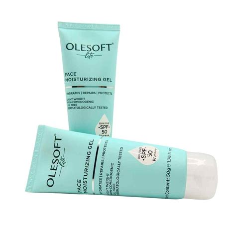 Olesoft Lite SPF 50 Face Moisturizing Gel PA++++ 50 GM Tube Pack Of 2 ...