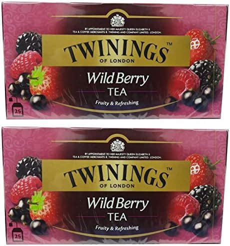 Twinings Wild Berry Tea (Fruty & Refreshing) 25 Tea Bags, 50g (Pack of ...