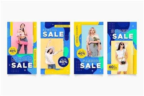 Acid Sale Ig Stories Pack | Kostenlose Vektor