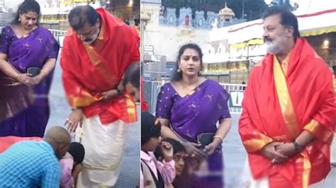 Telugu fans fall on union min Suresh Gopi's feet at Tirupati; watch ...