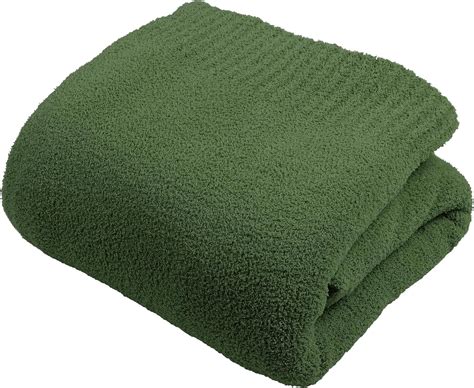 Amazon.com: JOOJA Dark Green Blanket Warm Queen Size Fuzzy Knitted ...