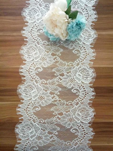 Ivory Lace Table Runner Lace Table Runner 12 Inches Wide - Etsy