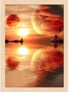 Artzfolio Landscape In Fantasy Planet Framed Wall Art Painting Print ...