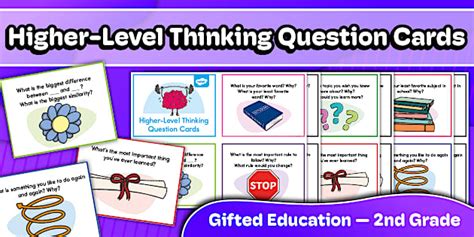 Higher-Level Thinking Question Cards for Gifted Education