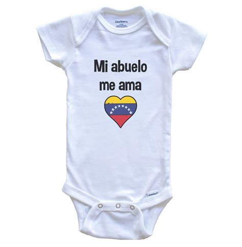 Tiny HugMy Grandpa Loves Me Spanish Language Venezuela Heart Flag Baby ...