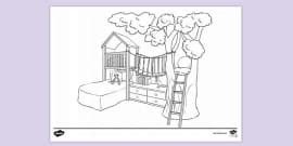 Castle Bed Colouring Sheet | Colouring Sheets (teacher made)