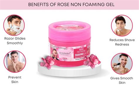 shuraim essentials Rose Shaving Gel Non Foaming Clear Cut Professional ...