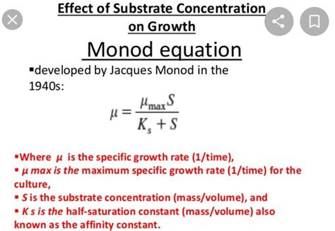 Importance of monod equation in microbial growth kinetics?