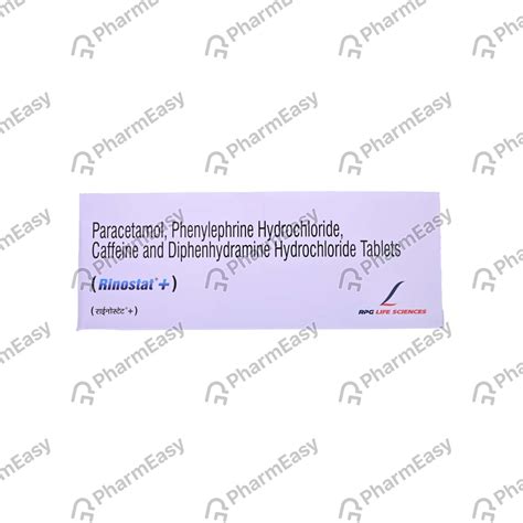 Rinostat Plus Strip Of 10 Tablets: Uses, Side Effects, Price & Dosage ...