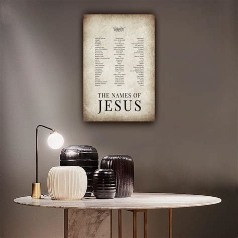 Buy Names of God Poster Vintage Knowledge Chart Wall Art Paintings for ...
