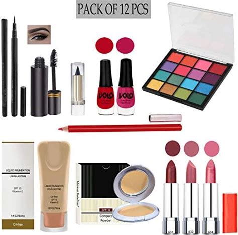G4U All In One Makeup Kit For Women (3 Lipsticks,Eyeliner,Mascara,Kajal ...