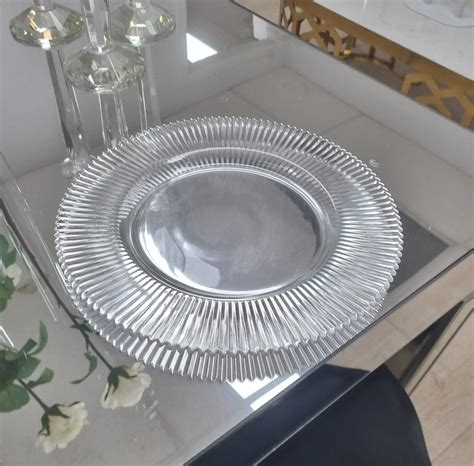 Clear Ribbed Glass Charger Plate - Optimum Event Hire