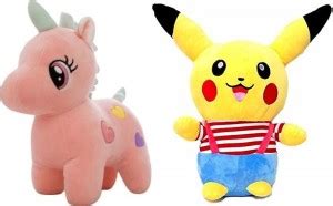 Lehrua Cotton Soft Fiber Kids Playable Plush Stuffed Toy Unicorn (Pink ...