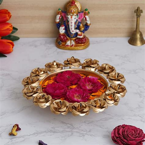 Webelkart Premium Decorative Flower Urli Bowl for Home Decor| Tealight ...
