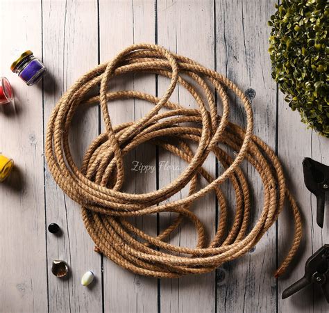 Zippy Flora Thick Natural Jute Twisted Rope/Rassi for Craft Projects ...
