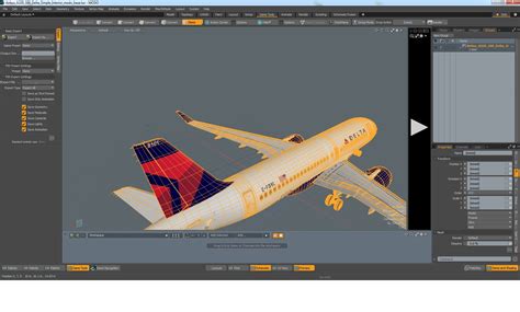 Airbus A220 100 Delta Simple Interior 3D | 3D Molier International