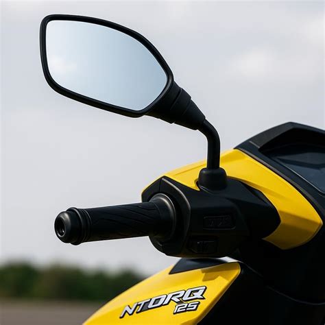 AOWBIKE Left Side Rear View Mirror Compatible with TVS Ntorq 125 CC ...