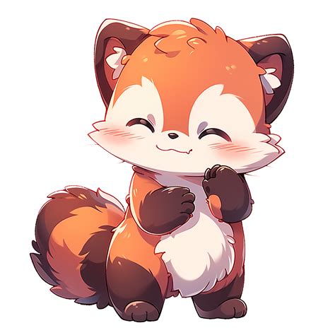 Cute Chibi Red Panda