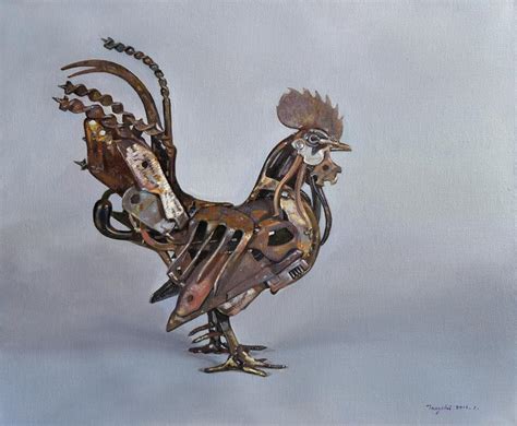 现代简约铁艺公鸡动物摆件 家居花园摆件 创意铁公鸡工艺品-阿里巴巴