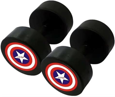 Buy Gym Care Captain America Dumbbells 1 Pair (2 Pcs.) for Home Gym ...