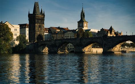 Download wallpaper 2560x1600 tower, clock, bridge, river, city ...