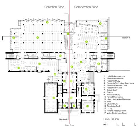 Williams College, Stetson Hall, Sawyer Library Library Floor Plan ...